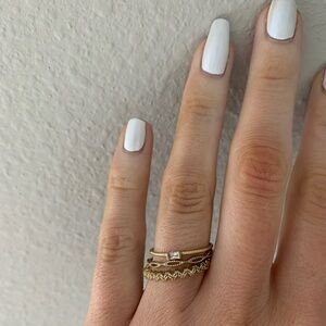 3 Gold Stackable Rings Size 8